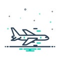 Mix icon for Aircraft, aviation and airliner