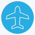 Icon Airplane mode. suitable for Mobile Apps symbol. blue eyes style. simple design editable. design template vector. simple Royalty Free Stock Photo