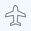 Icon Airplane mode. suitable for Mobile Apps symbol. line style. simple design editable. design template vector. simple symbol Royalty Free Stock Photo