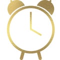 Golden alarm clock icon