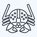 Icon Alaskan King Crab. related to Alaska symbol. line style. simple design editable. simple illustration