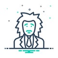 Mix icon for Albert, einstein and clever