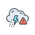 Color illustration icon for Alert, warning and weather Royalty Free Stock Photo