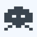 Icon Alien Invader - Glyph Style,Simple illustration,Editable stroke