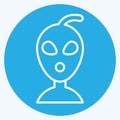 Icon Allien. related to Space symbol. blue eyes style. simple design editable. simple illustration