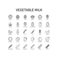 Icon Of Alternative Milk Line In A Simple Style. Milk Of Vegetable Origin. Vector sign in a simple style isolated on a Royalty Free Stock Photo