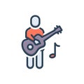 Color illustration icon for Amateur, nonprofessional and music Royalty Free Stock Photo