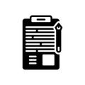 Black solid icon for Amend, pencil and modify Royalty Free Stock Photo