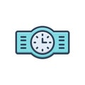 Color illustration icon for Analog, watch and wristwatch Royalty Free Stock Photo