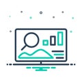 Mix icon for Analysts, analyzing and financial