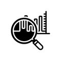 Black solid icon for Analytics, presentation and progress Royalty Free Stock Photo