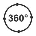 Icon of Angle 360 degrees video panaramic view symbol