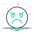 Mix icon for Angry, ireful and splenetic Royalty Free Stock Photo