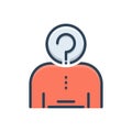 Color illustration icon for Anonymity, unknown and suspicious