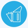 Icon Apiary Smoker. suitable for Bee Farm. Blue Eyes Style. simple design . design template . simple illustration
