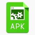 APK flat style file type pictogram