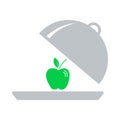 Icon Of Apple Inside Cloche