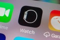 Icon of Apple Watch mobile app on iOS smartphone