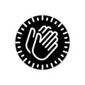 Black solid icon for Appreciate, applaud and hymn Royalty Free Stock Photo