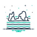 Mix icon for Arctic, glacier and iceberg