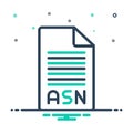 Mix icon for Asn, alphabet and word
