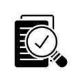 Black solid icon for Assess, result and appraise Royalty Free Stock Photo