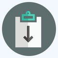 Icon Assignment Return II. suitable for Infographics symbol. flat style. simple design editable. design template vector. simple
