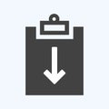 Icon Assignment Return II. suitable for Infographics symbol. glyph style. simple design editable. design template vector. simple