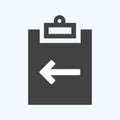 Icon Assignment Return 1. suitable for Infographics symbol. glyph style. simple design editable. design template vector. simple