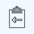 Icon Assignment Return 1. suitable for Infographics symbol. line style. simple design editable. design template vector. simple
