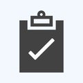 Icon Assignment Turned. suitable for Infographics symbol. glyph style. simple design editable. design template vector. simple
