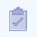Icon Assignment Turned. suitable for Infographics symbol. two tone style. simple design editable. design template vector. simple