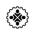 Black solid icon for Associations, federation and alliance