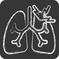 Icon Asthma. related to Respiratory Therapy symbol. chalk Style. simple design editable. simple illustration