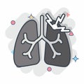 Icon Asthma. related to Respiratory Therapy symbol. comic style. simple design editable. simple illustration