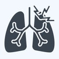 Icon Asthma. related to Respiratory Therapy symbol. glyph style. simple design editable. simple illustration