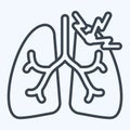 Icon Asthma. related to Respiratory Therapy symbol. line style. simple design editable. simple illustration