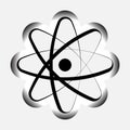 Icon atom model of the atom, atomic symbo