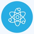 Icon Atomic Energy. suitable for education symbol. blue eyes style. simple design editable. design template vector. simple Royalty Free Stock Photo