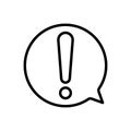Black line icon for Attention, attentive and alert Royalty Free Stock Photo