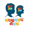 Icon of autism day Royalty Free Stock Photo