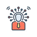 Color illustration icon for Awareness, responsiveness and corporate