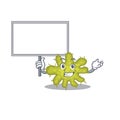 An icon of bacterium mascot design style bring a board