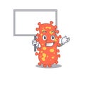 An icon of Bacteroides mascot design style bring a board
