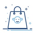 Icon of bag Emoji emoticon racoon smiley sticker wonder