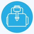 Icon Bag Pack - Blue Eyes Style - Simple illustration,Editable stroke