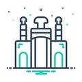 Mix icon for Baghdad, landmark and cityscape