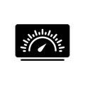 Black solid icon for Bandwidth, speed and measure