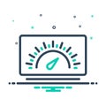 Mix icon for Bandwidth, speed and measure