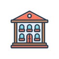Color illustration icon for Bank, finance and money Royalty Free Stock Photo